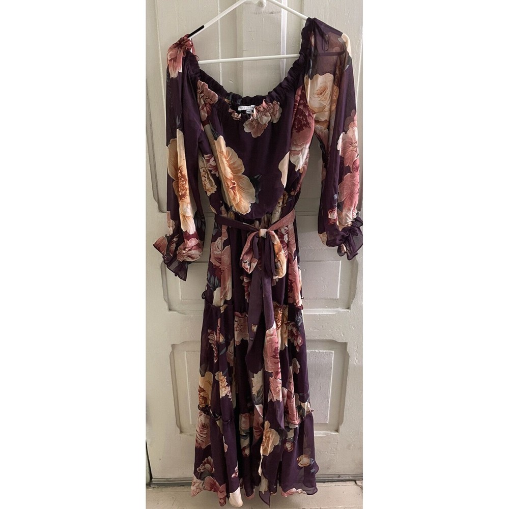Baltic Born Purple Floral Maxi Dress